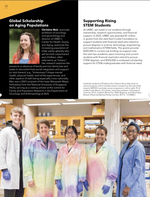 Dr. Christine Mair is featured on Page 12 in Inquiring Minds!
