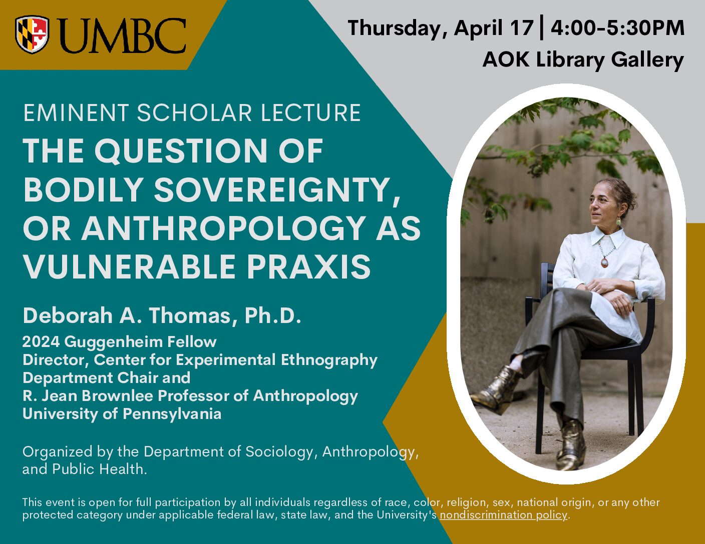 Join us for Dr. Deborah Thomas’s talk on Bodily Sovereignty