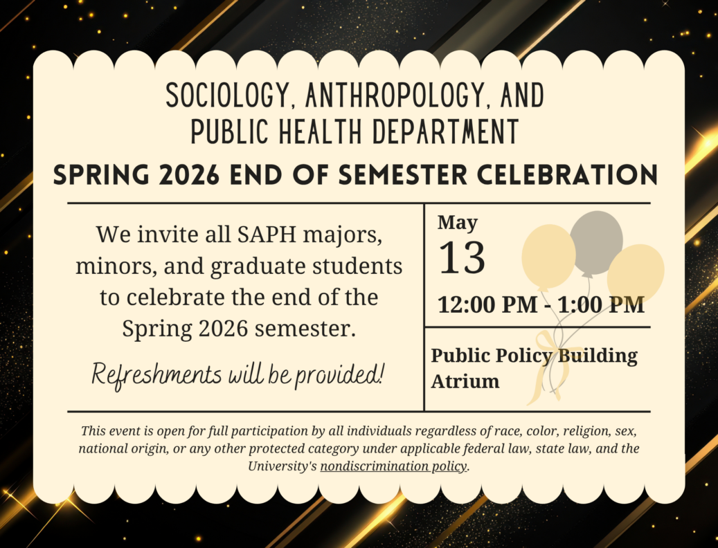 SAPH Spring 2026 End of Semester Celebration